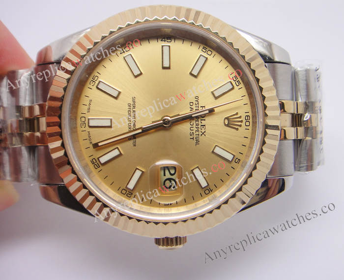 Rolex Datejust II 41mm Replica Men Watch 2-Tone Jubilee